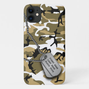 Coque Case-Mate Pour iPhone Désert Camo avec des étiquettes de chien