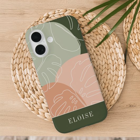 Coques Case-Mate iPhone Désert et forêt Boho Tropical Monstera Leaf