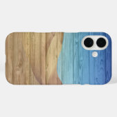 Coques Case-Mate iPhone Desert Sand Dunes Beautiful Blue Sky On Wood Grain (Verso (horizontal))
