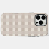 Coques Case-Mate iPhone Design à carreaux minimal beige (Verso (horizontal))