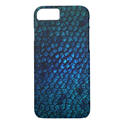 Coques Case-Mate iPhone Design à échelle Dragon Bleu (Dos)
