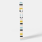 Coques Case-Mate iPhone Design à la mode Géométrique Blanc Noir Jaune Band (Verso / Gauche)