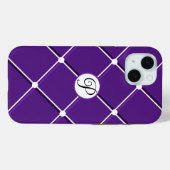 Coques Case-Mate iPhone Design à rayures violettes et blanches Fancy P ini (Verso (horizontal))