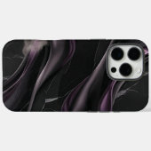 Coques Case-Mate iPhone Design abstrait élégant noir et violet (Verso (horizontal))