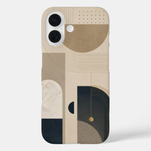 Coques iPhone 16 Design abstrait géométrique minimaliste de luxe en