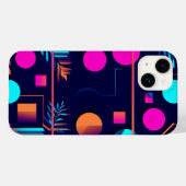 Coques Case-Mate iPhone Design abstrait moderne avec des couleurs vives (Verso (horizontal))