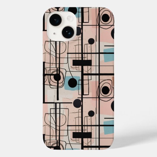 Coques Case-Mate iPhone Design abstrait moderne, lignes dynamiques Lancer (Verso)