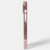 Coques Case-Mate iPhone Design Abstrait rose et Rose or (Verso / Gauche)