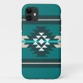 Coques Case-Mate iPhone Design aztèque en couleur turquoise (Dos)