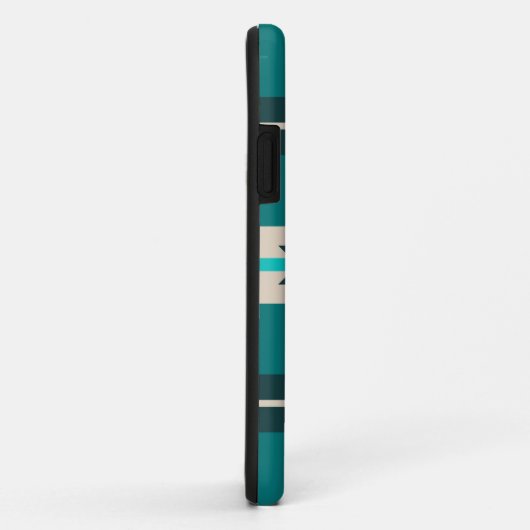 Coques Case-Mate iPhone Design aztèque en couleur turquoise (Dos/Droite)