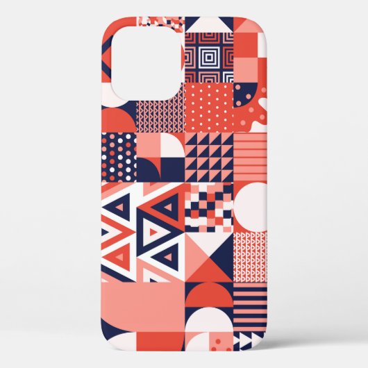 Coques Case-Mate iPhone Design Bauhaus rétro, géométrique coloré. (Verso)