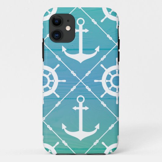Coques Case-Mate iPhone Design bleu turquoise marine (Dos)