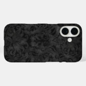 Coques Case-Mate iPhone Design Brocade noir riche (Verso (horizontal))