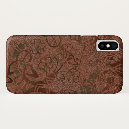 Coques Case-Mate iPhone Design celtique en rouille et vert (Dos (Horizontal))