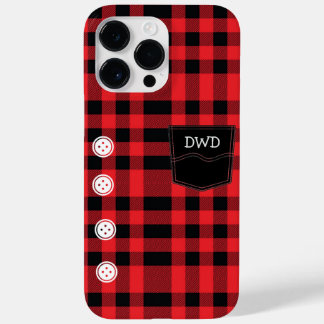 Coque Pour Pour iPhone 14 Pro Max Design chemise Flannel Rouge personnalisé