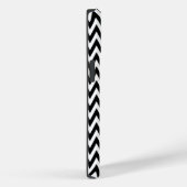 Coques Case-Mate iPhone Design Chevron élégant noir avec monogramme (Verso / Droite)