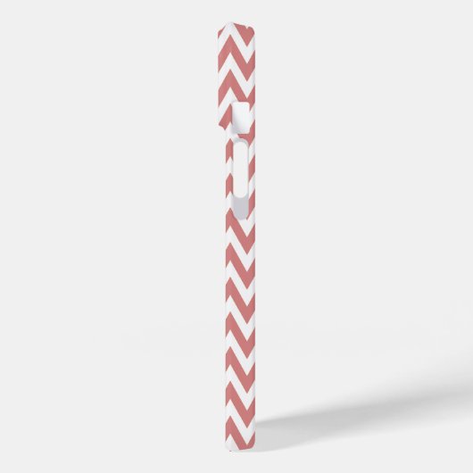 Coques Case-Mate iPhone Design Chevron rose élégant avec monogramme (Verso / Gauche)