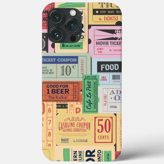 Coques Case-Mate iPhone Design cool Western Old cenima tickets Rustique (Verso)