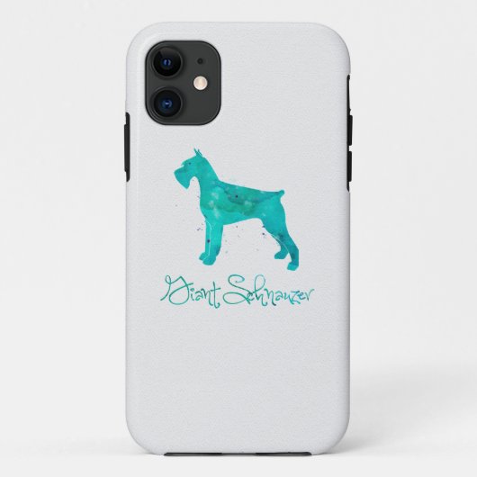 Coques Case-Mate iPhone Design d'aquarelle Giant Schnauzer (Dos)