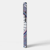 Coques Case-Mate iPhone Design d'art abstrait bleu chic (Verso / Gauche)