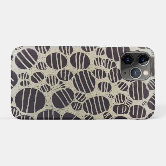Coques Case-Mate iPhone Design d'art abstrait noir et blanc (Dos (Horizontal))