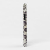 Coques Case-Mate iPhone Design d'art abstrait noir et blanc (Dos/Droite)