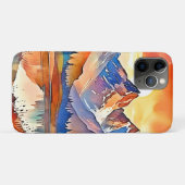 Coques Case-Mate iPhone Design d'art de Sunset Mountain (Dos (Horizontal))