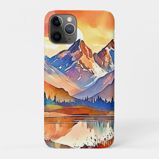 Case-Mate iPhone Case Design d'art de Sunset Mountain