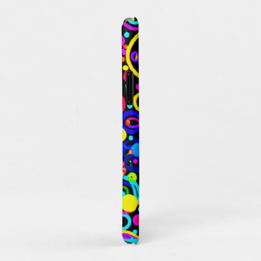 Coques Case-Mate iPhone Design d'art Motif en néon dynamique (Dos/Droite)