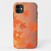 Coques Case-Mate iPhone Design d'automne avec feuilles d'érable et effet b (Dos)