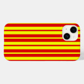 Coques Case-Mate iPhone Design de bandes rouge et jaune (Verso (horizontal))