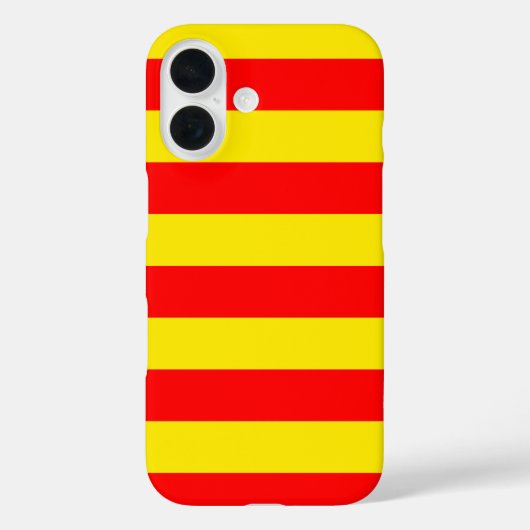 Coques Case-Mate iPhone Design de bandes rouge et jaune (Verso)