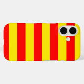 Coques Case-Mate iPhone Design de bandes rouge et jaune (Verso (horizontal))