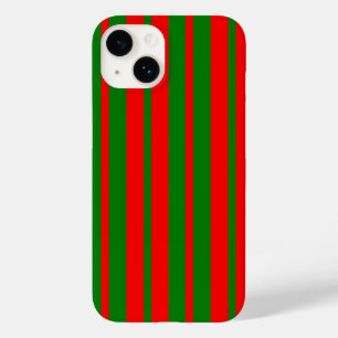 Coque Pour iPhone 14 Design de bandes rouge et verte