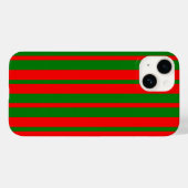 Coques Case-Mate iPhone Design de bandes rouge et verte (Verso (horizontal))