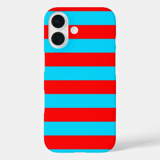 Coques Case-Mate iPhone Design de bandes rouges et bleues (Verso)