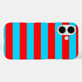 Coques Case-Mate iPhone Design de bandes rouges et bleues (Verso (horizontal))