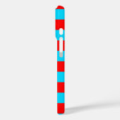 Coques Case-Mate iPhone Design de bandes rouges et bleues (Verso / Gauche)