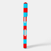 Coques Case-Mate iPhone Design de bandes rouges et bleues (Verso / Droite)