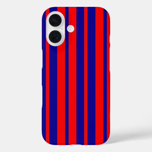 Coques Case-Mate iPhone Design de bandes rouges et bleues (Verso)