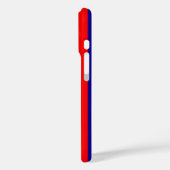Coques Case-Mate iPhone Design de bandes rouges et bleues (Verso / Gauche)