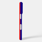Coques Case-Mate iPhone Design de bandes rouges et bleues (Verso / Droite)