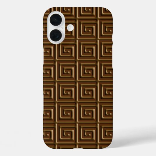 Coques Case-Mate iPhone Design de clé grecque - chocolat noir (Verso)