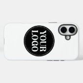 Coques Case-Mate iPhone Design de code QR noir élégant | Marque élégante (Verso (horizontal))