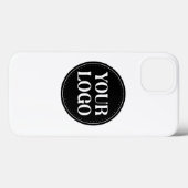 Coques Case-Mate iPhone Design de code QR noir élégant | Marque élégante (Verso (horizontal))