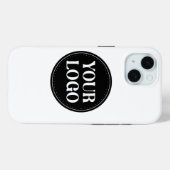 Coques Case-Mate iPhone Design de code QR noir élégant | Marque élégante (Verso (horizontal))