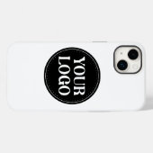 Coques Case-Mate iPhone Design de code QR noir élégant | Marque élégante (Verso (horizontal))