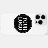 Coques Case-Mate iPhone Design de code QR noir élégant | Marque élégante (Verso (horizontal))