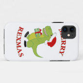 Coques Case-Mate iPhone Design de dinosaure T-Res de Joyeux Rexmas (Dos (Horizontal))