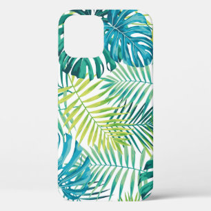 Case-Mate iPhone Case Design de feuilles tropicales avec palme vert/bleu